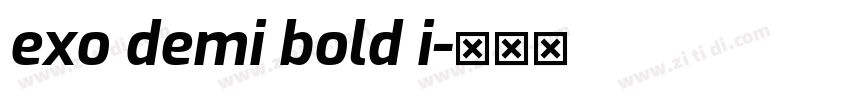 exo demi bold i字体转换